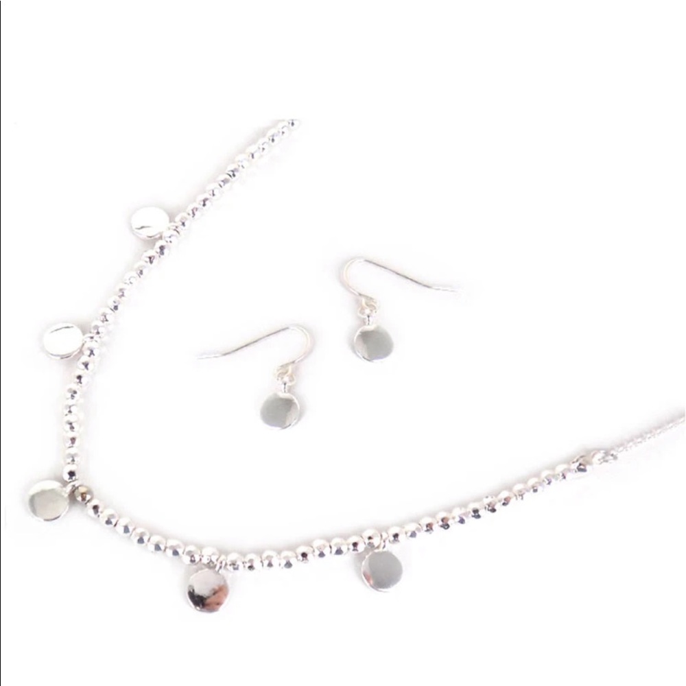 SOLD Silver Disk Choker